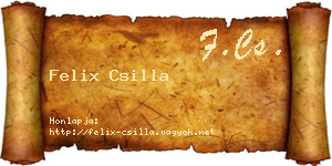 Felix Csilla névjegykártya