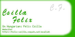 csilla felix business card